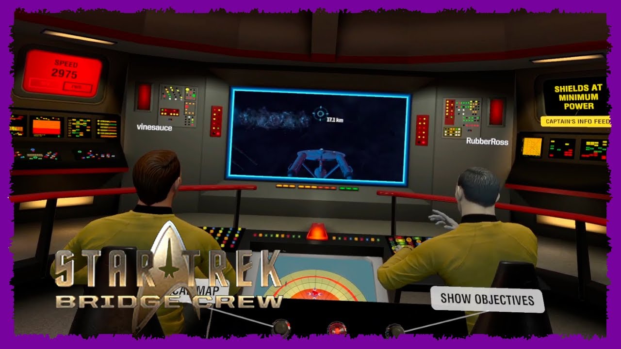 Charborg Streams - Star Trek Bridge: Crew piloting a space ship with criken rubberross and vinesauce