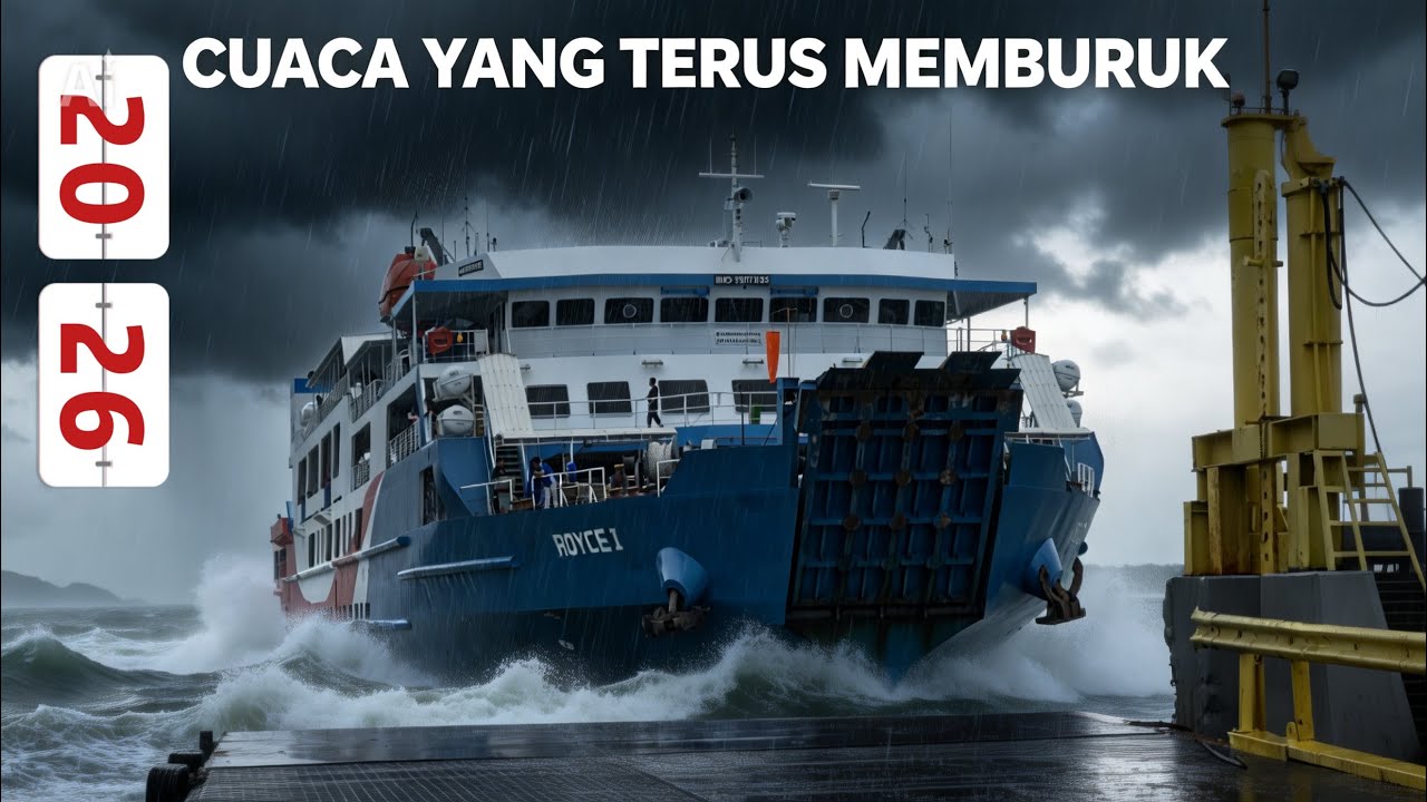 KONDISI CUACA YANG TERUS MENERUS MEMBURUK DI PELABUHAN MERAK
