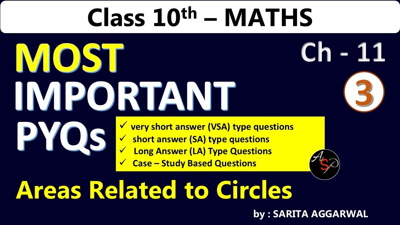 Class 10  Areas Related to Circles Previous Year Questions | Maths | Chapter 11 | CBSE PYQS