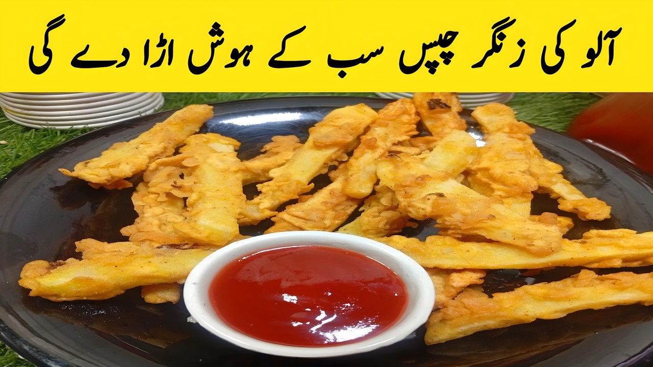 Potato Zinger Fries Recipe | How To Make French Fries At Home | Aloo Chips Recipe