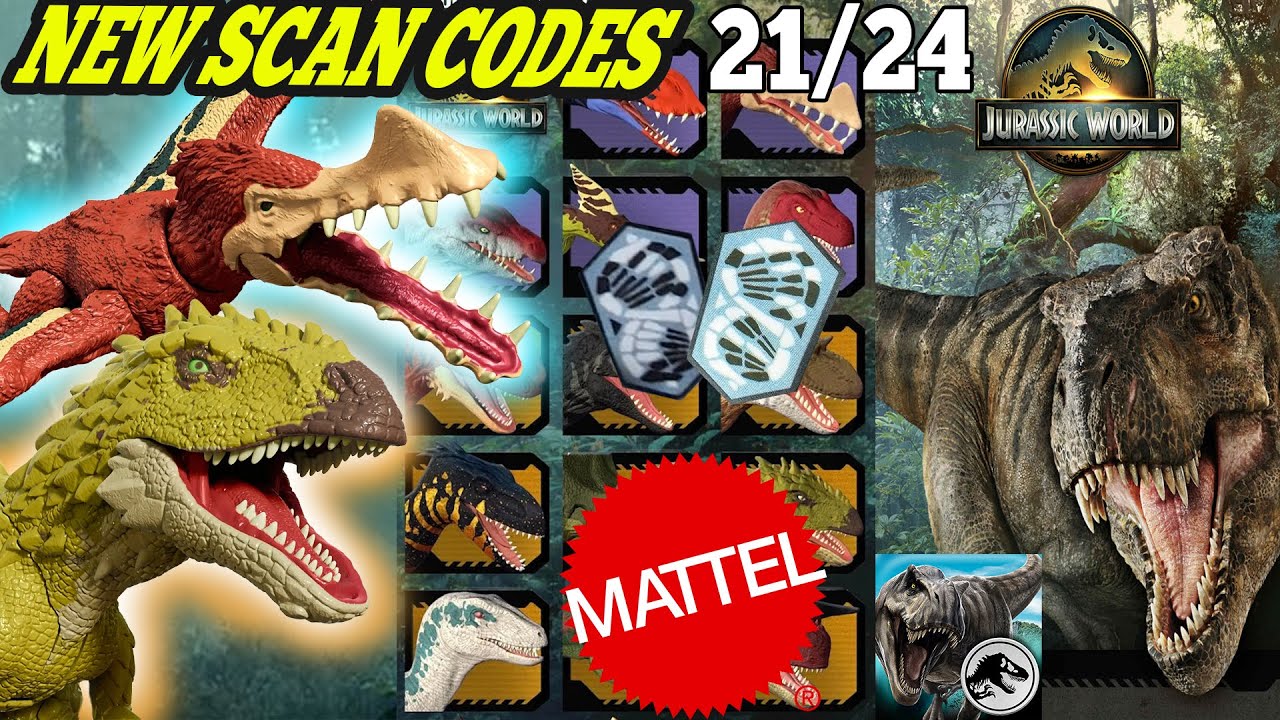 Jurassic World SURVIVAL 2026 MATTEL Scan Codes All Dinosaurs UPDATE 21/24 FERRODRACO & SPECTROVENATO