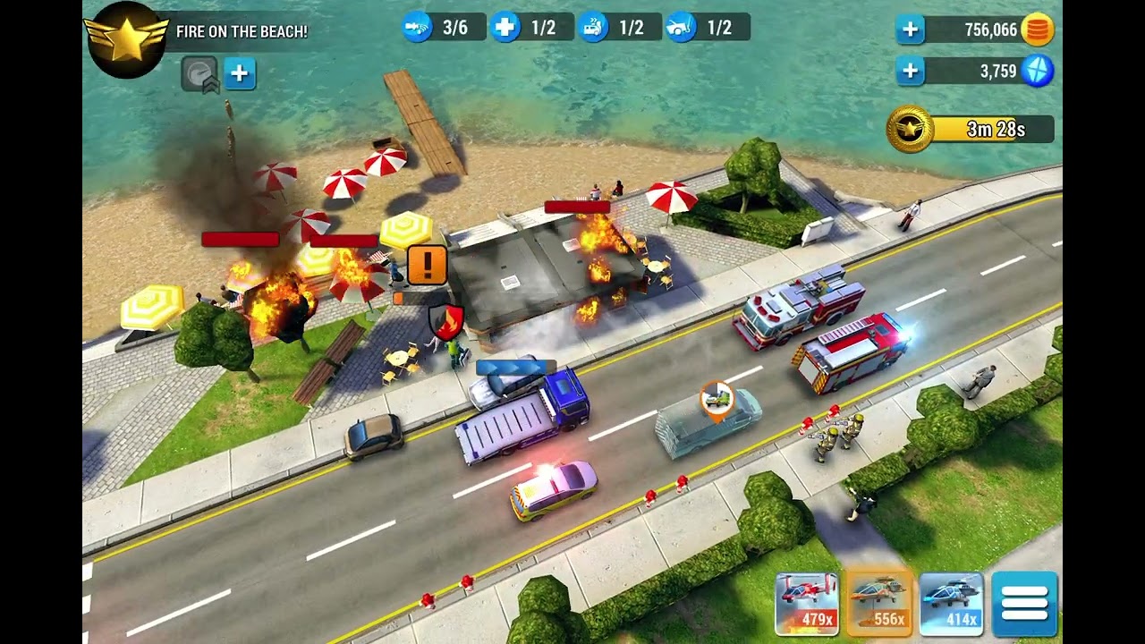 Emergency HQ : ELITE RESPONDER MISSION #02 - Fire on the beach!