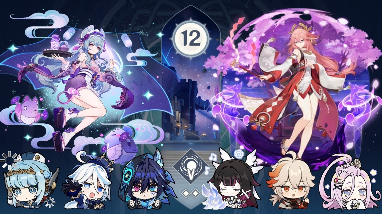 Mizuki Lunar-Charged | Yae Miko Lunar-Charged - Spiral Abyss (Version Luna V)