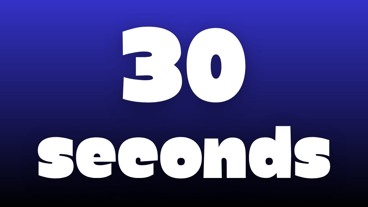 30 Second Countdown Timer | Dark Blue