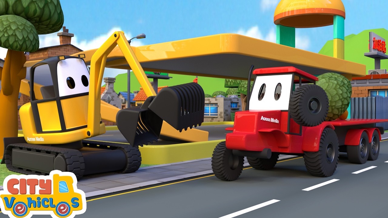 Fire Truck Accident Cleanup Adventure! 🚒 Construction Vehicles Rescue the Road | Kids Car Cartoon.