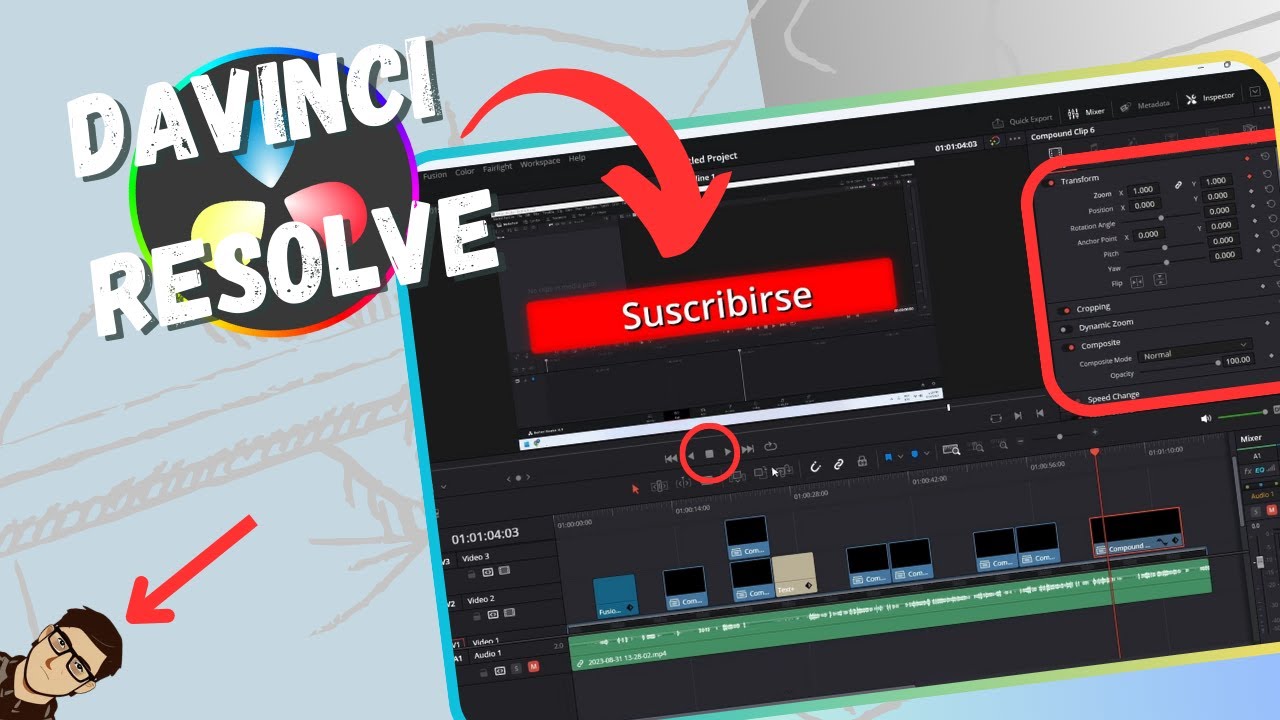 DaVinci Resolve, como agregar flechas al video.