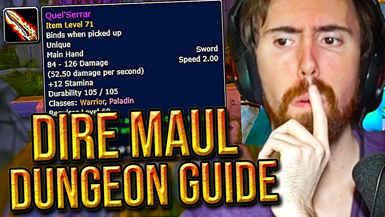 Asmongold Reacts To The Dire Maul DUNGEON GUIDE By Punkrat - Classic WoW Phase 1.5