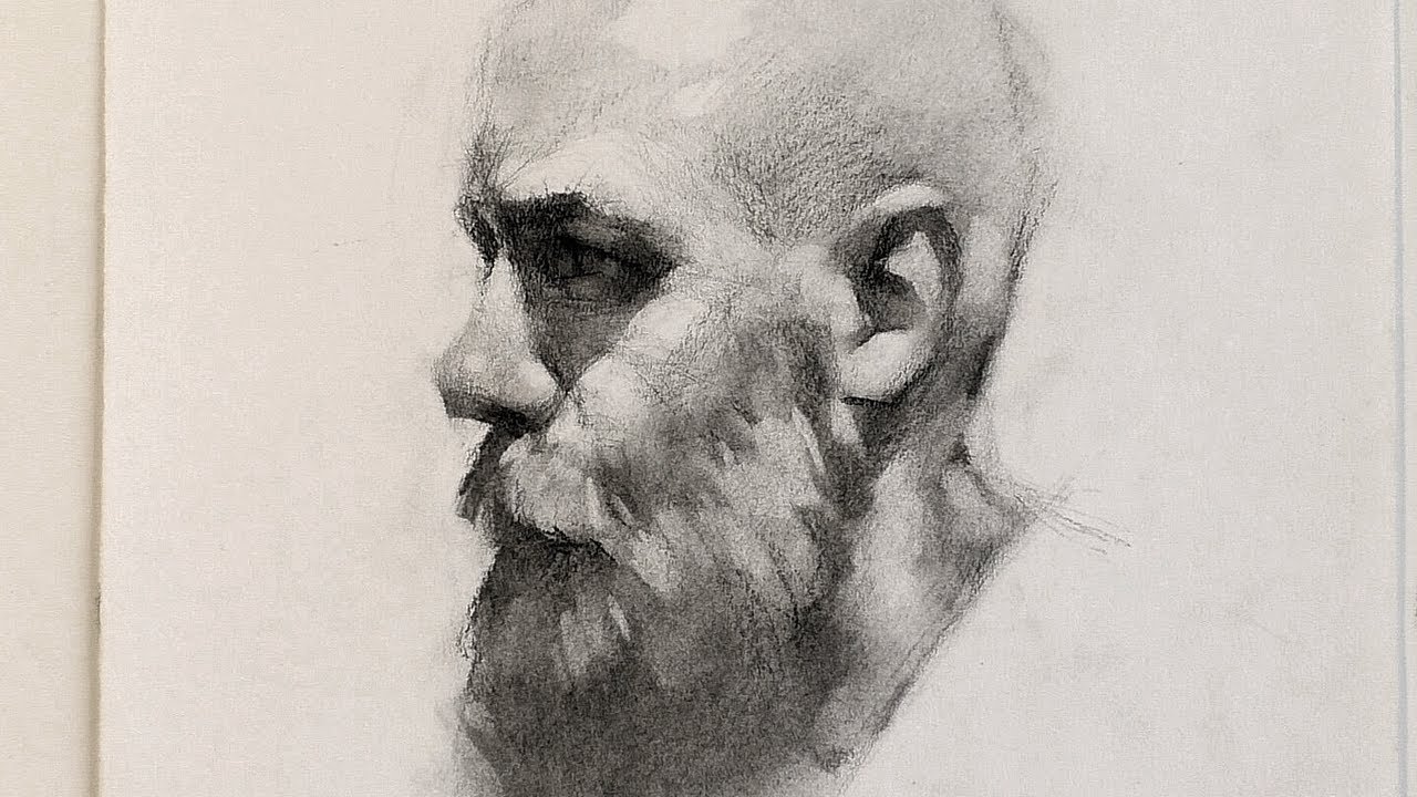 Drawing a Portrait in Charcoal