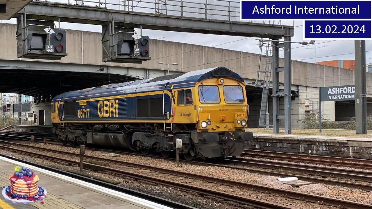 Trains at Ashford International, 13.01.2024