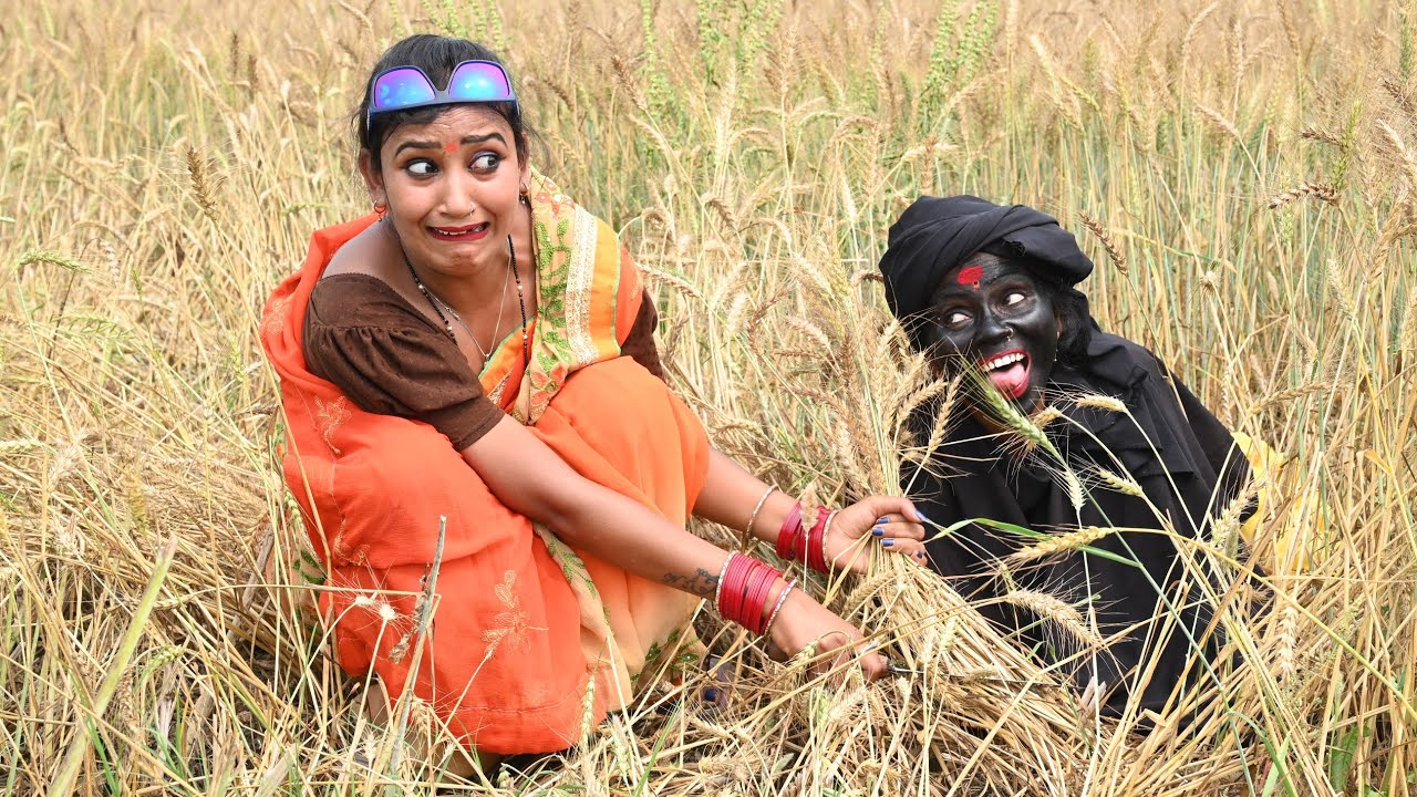 देखिए गेहूं काटते समय पगली के पीछे पड़ गया भूत pagali ke new comedy video