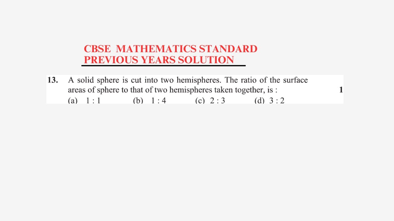 A solid sphere is cut into two hemispheres.The ratio of the surface areas of sphere to that of......