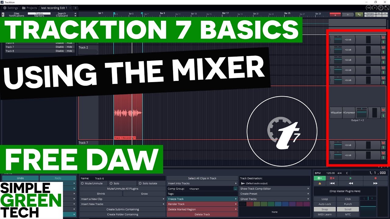 Tracktion 7 Tutorial: Using The Tracktion Mixer