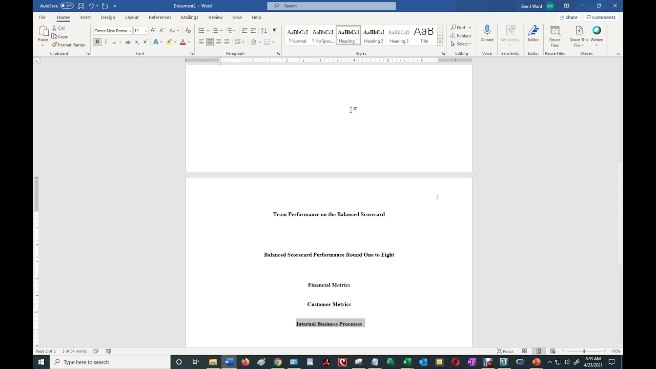 Automatic Table of Contents in APA 7th Edition Style