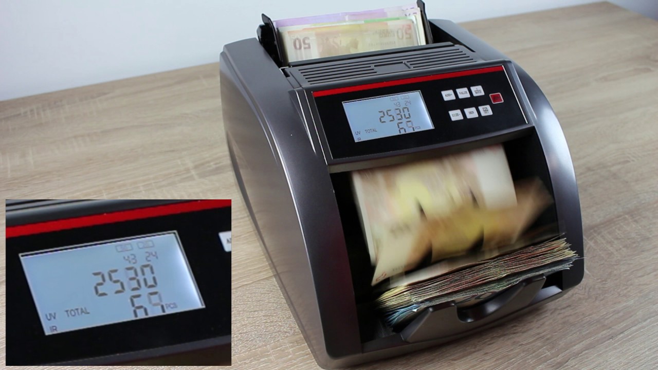 Contadora valoradora y totalizadora Yatek 797 de billetes Euro y Dolar 4 métodos de detección