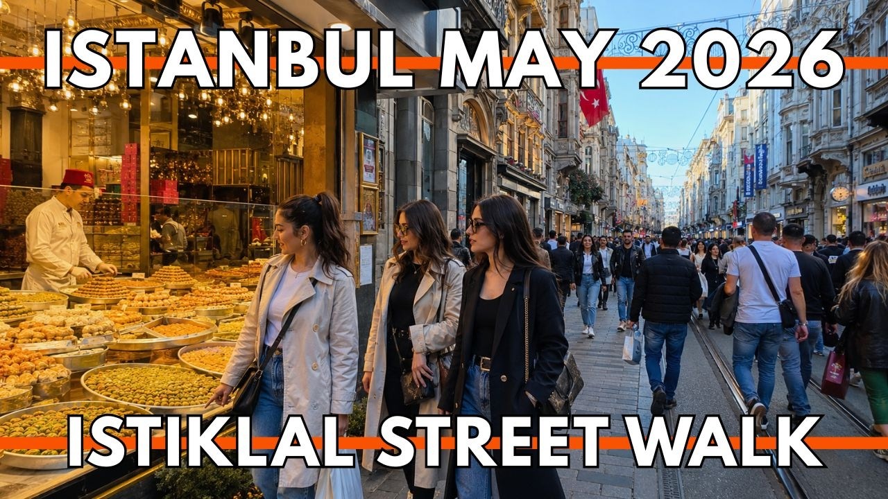 ISTANBUL TURKEY 2026 4K WALKING TOUR | Istiklal Street, Taksim Crowds & Baklava Shops