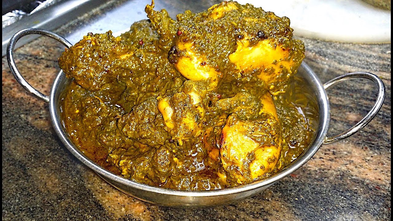 Palak Kadai Chicken Recipe | Karahi Palak Chicken Drumsticks Curry | Chicken Curry Recipe