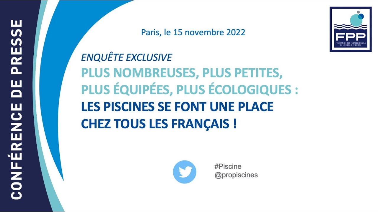 Conférence de presse Fédération des Professionnels de la Piscine novembre 2022