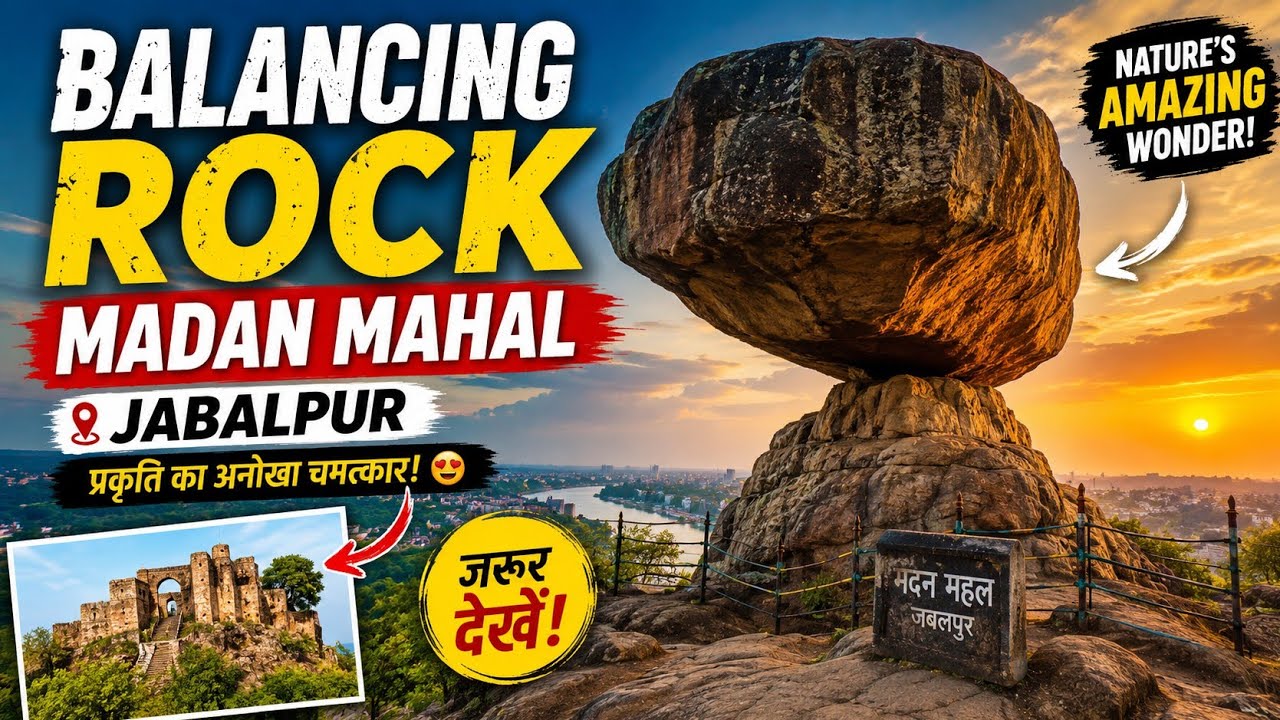 Balancing Rock Jabalpur MP /बेलेंसिंग रॉक जबलपुर म.प्र.😯