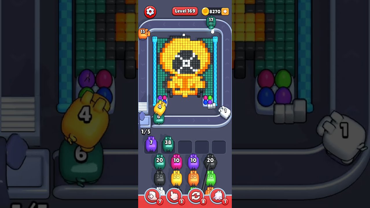 Pixel Flow — very hard level 169
