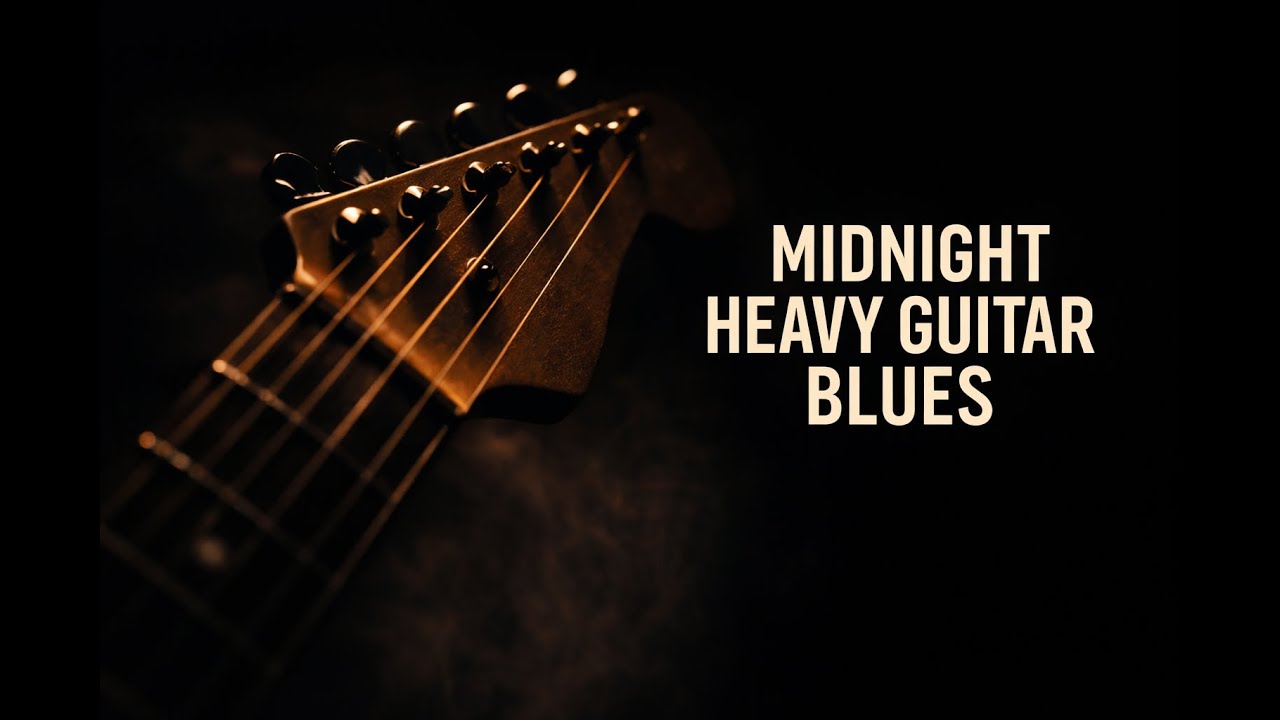 After Hours Heavy Blues Guitar Under Neon Rain