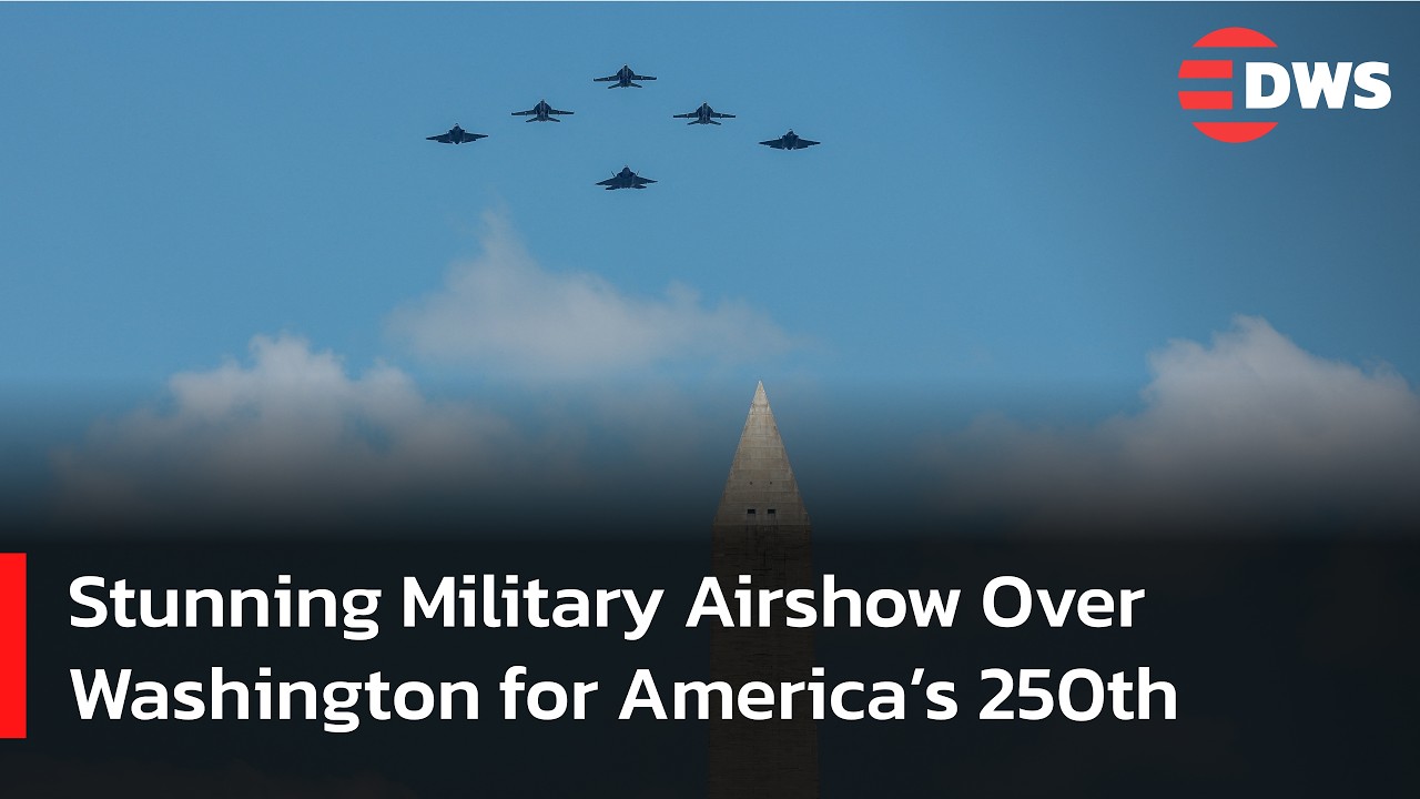 WATCH: Massive Military Flyover Stuns Washington DC During America 250 July 4 Celebration | AQ15