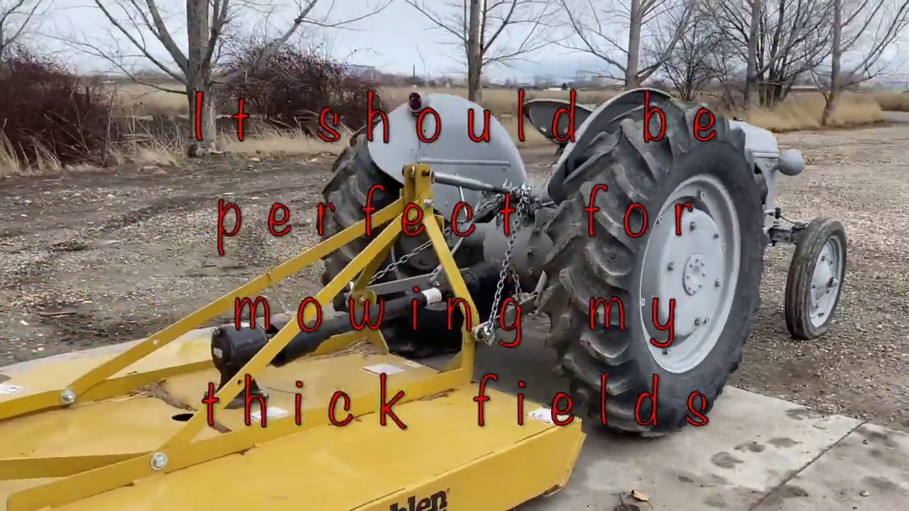 1947 Ford 2N - Behlen rotary mower (brush hog) #4, Home made 