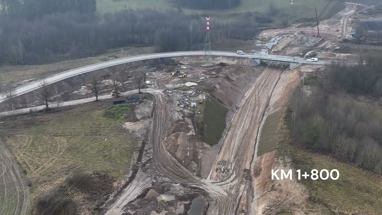 DK65 - Obwodnica Gąsek - film z powietrza - Grudzień 2025