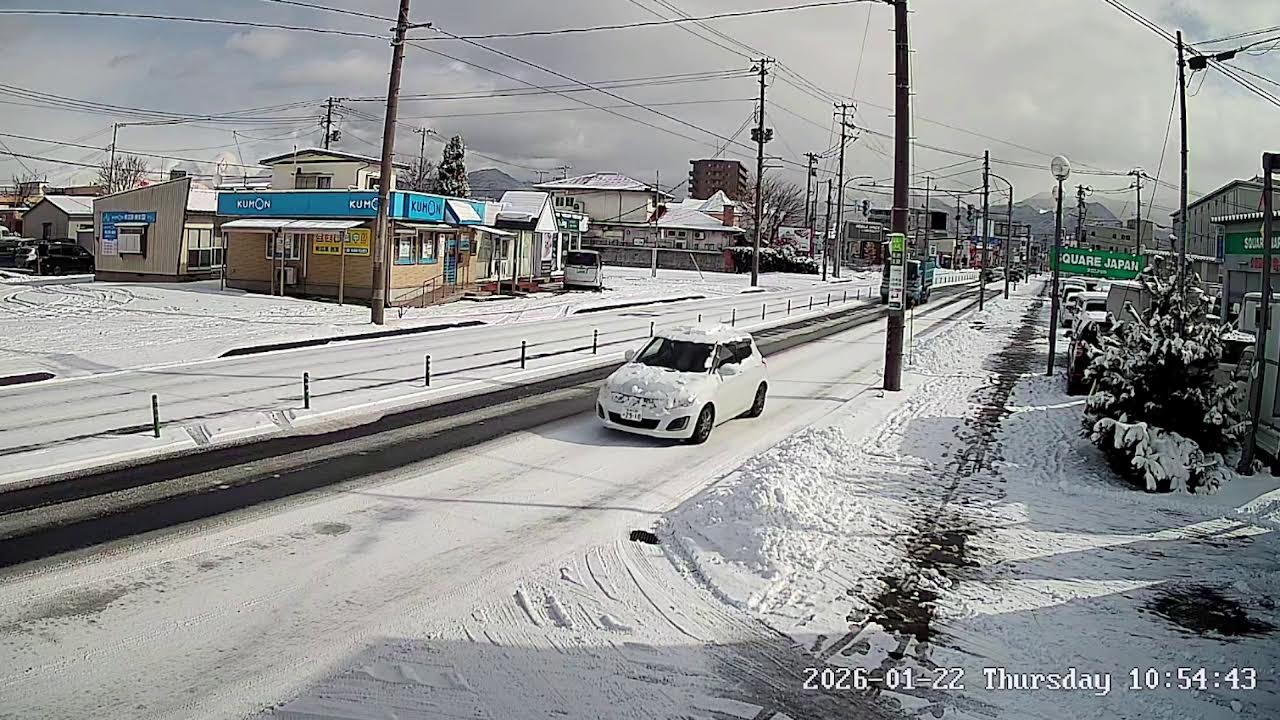 山形県山形市南館国道348号線ライブカメラ Yamagata Yamagatashi Live camera.world.cam