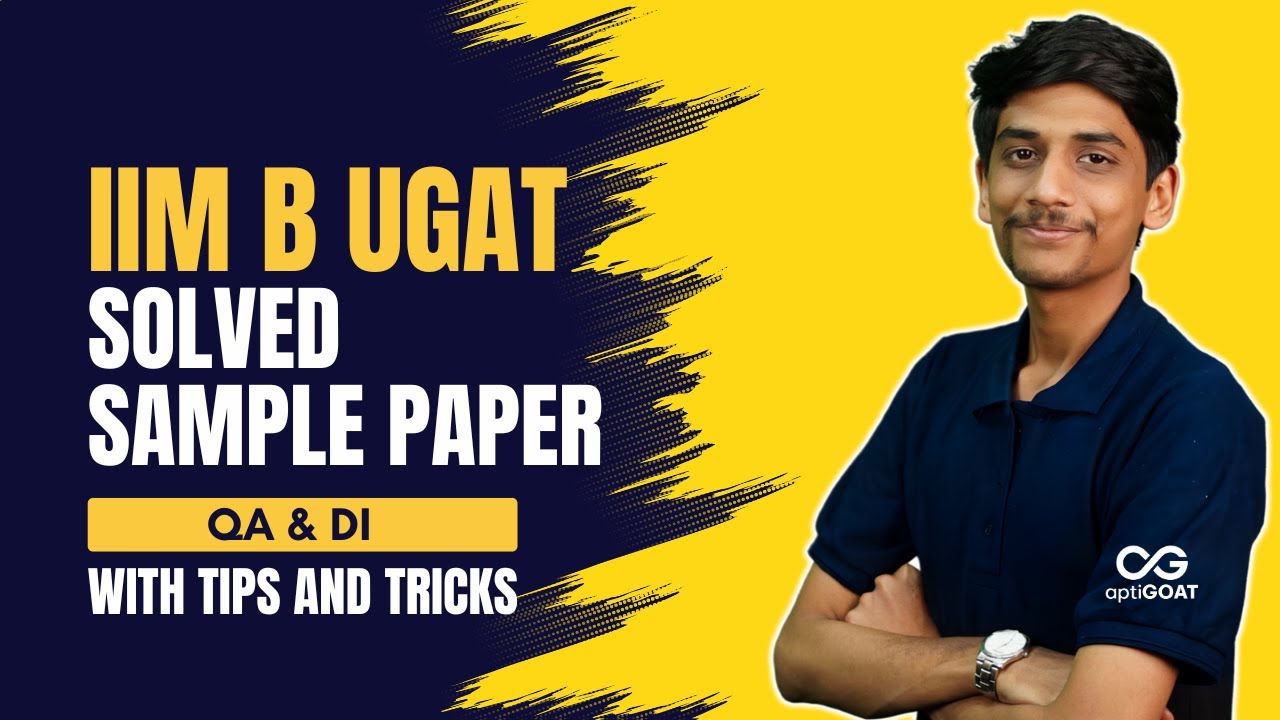 IIM B UGAT - Quantitative Ability & Data Interpretation | Solved Sample Paper | #iimbangaloreug