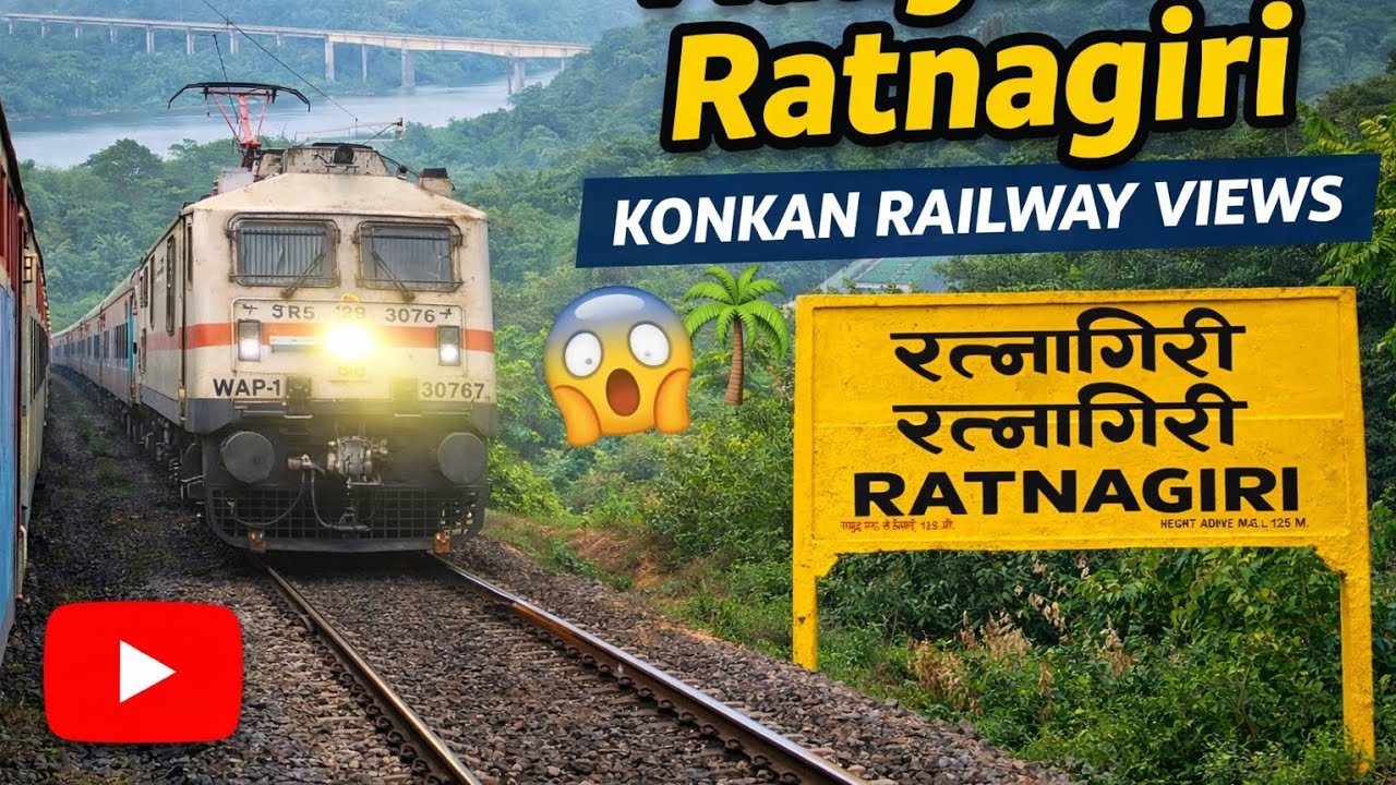 🔥 This Indian Train Runs Beside the Arabian Sea 😍🚆 | Madgaon to Ratnagiri Konkan Railway