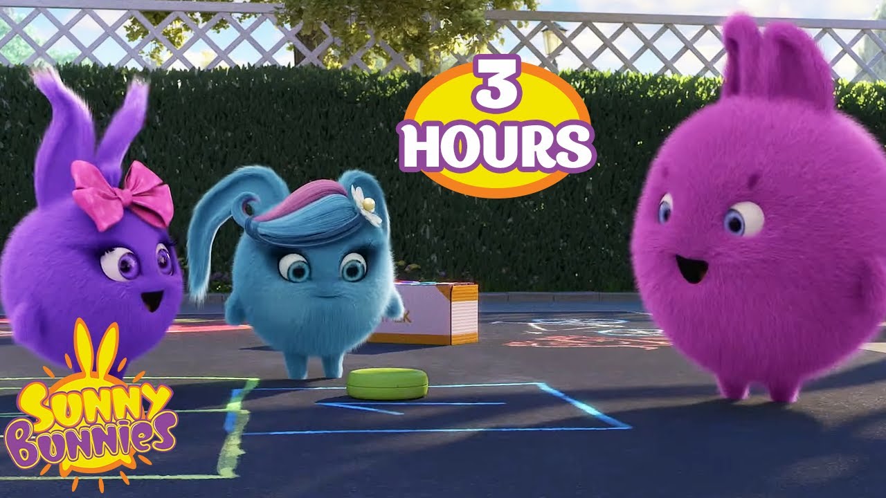 Big Boo tries to play a game with Iris and Shiny | 3 hours of Full Sunny Bunnies Episodes!