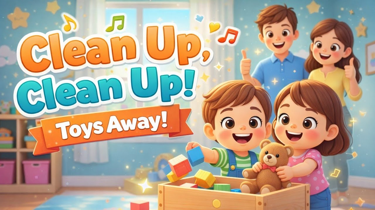 Clean Up Toys Song! 🧼🧸 Fun & Easy Clean Up Time for Toddlers