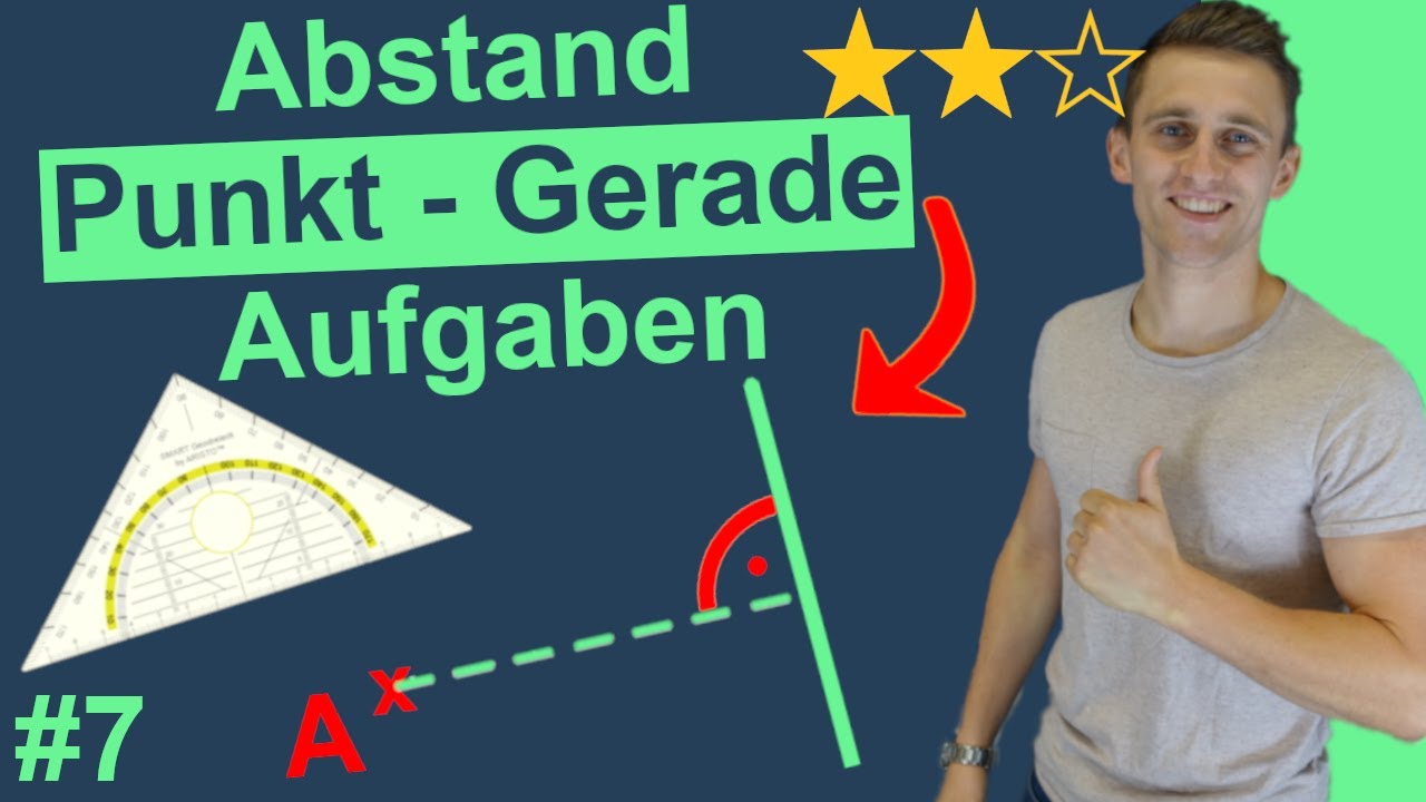 Abstand von Punkt und Gerade (6. Klasse) - Aufgabe zum mitmachen mit Lösung #7