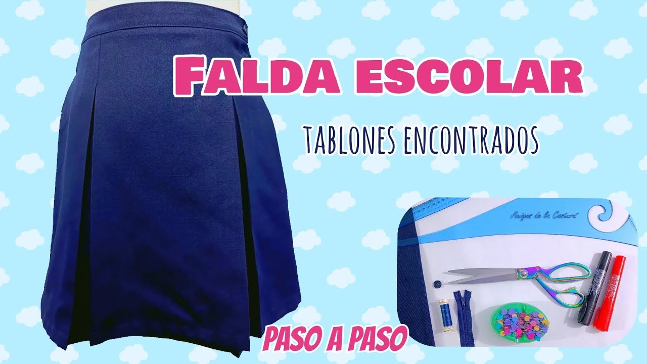 Falda escolar de tablones encontrados. Paso a paso.