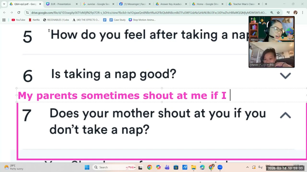 Teen conversation primary student a2 level question & answer วัยรุ่น ครูฟิลิปปินส์ ถามตอบ fun game