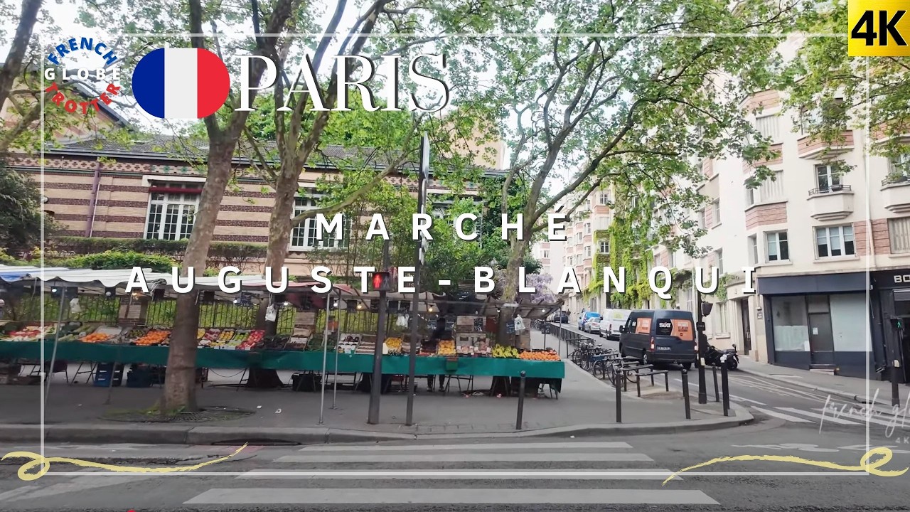 Paris 13th Arrondissement Walking Tour🇫🇷Street Market March&eacute; Auguste Blanqui➜ Place d&rsquo;Italie 4K