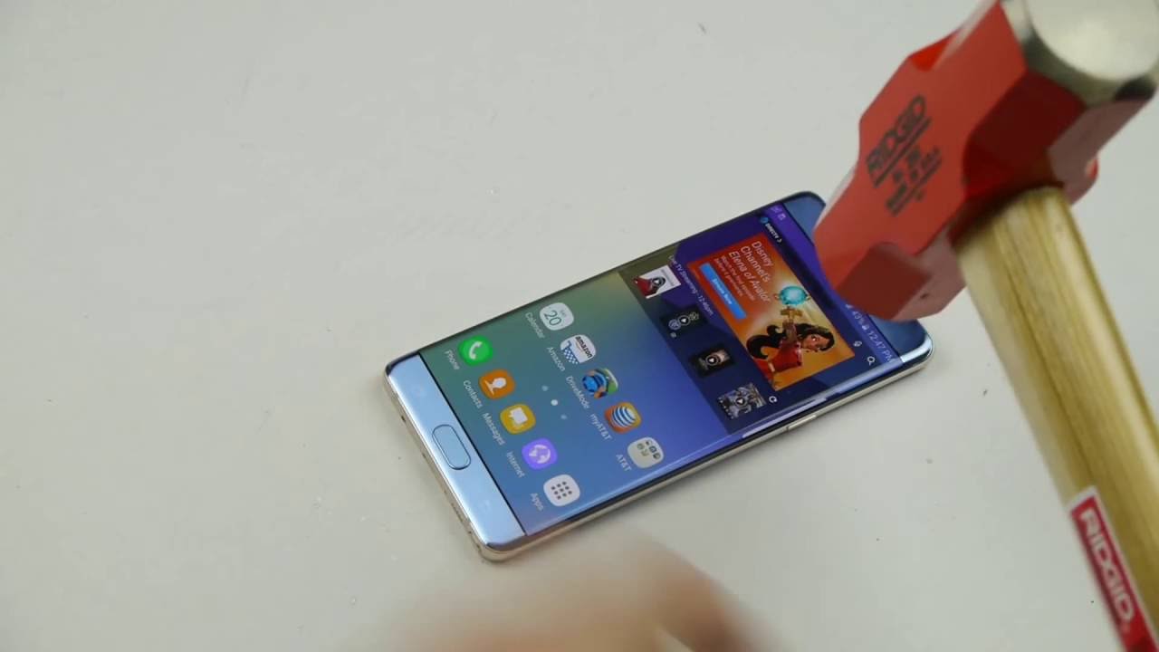 samsung galaxy note 7 drop test