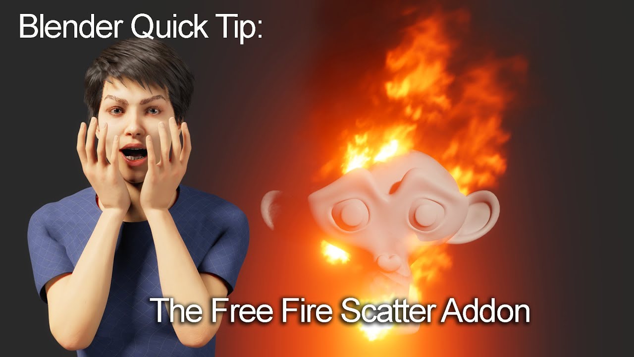 Blender Quick Tip: The Free Fire Scatter addon