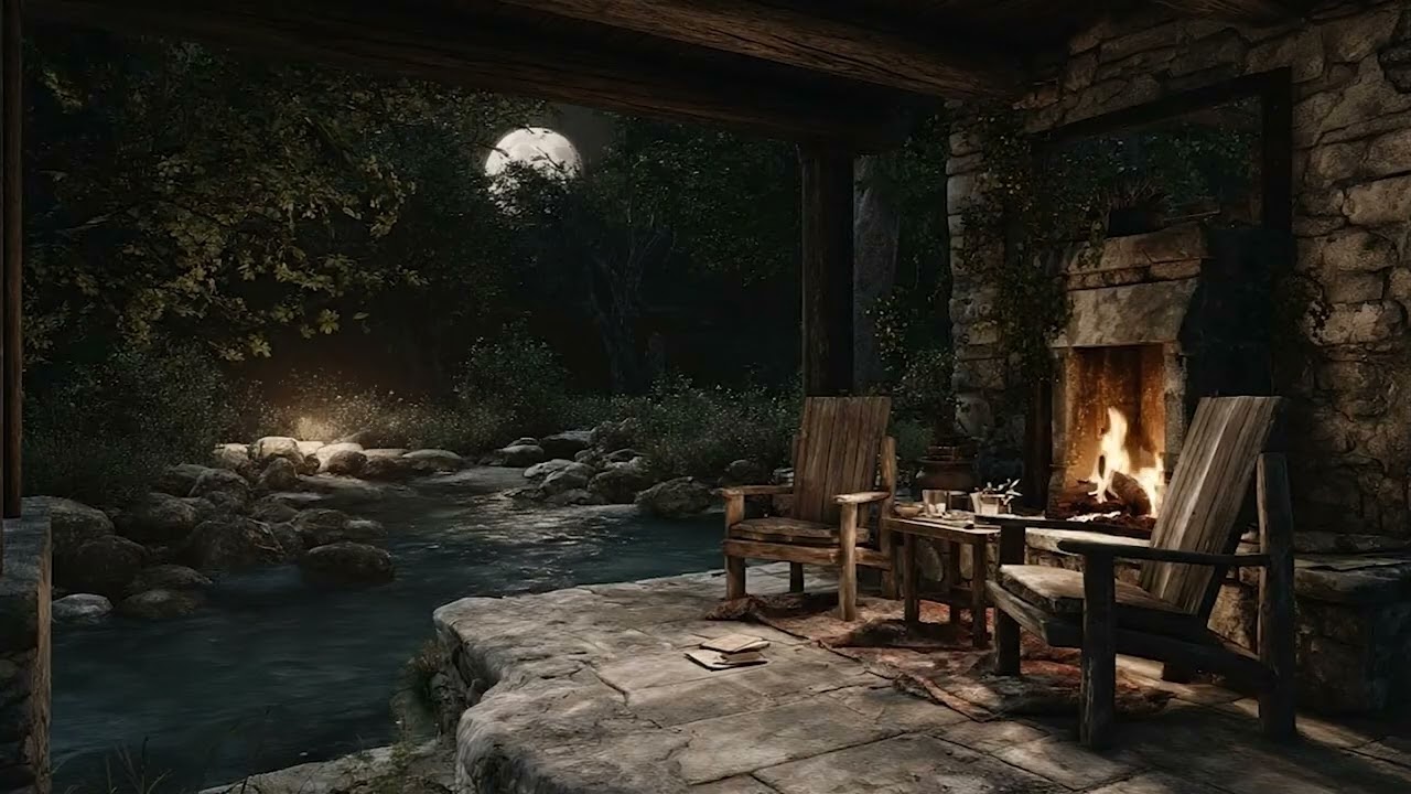A Place Where the Soul Rests :  Night Cabin Ambience , Fall Asleep Quickly And Peacefully.