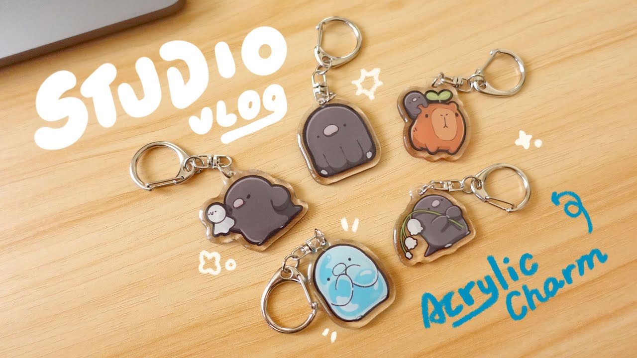 STUDIO VLOG 47 ☆ | making acrylic charms, new product, happy mail & more