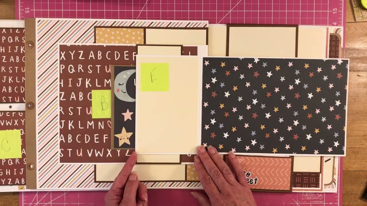 12 x 12 Interactive Scrapbook Pages - Boho Baby Album