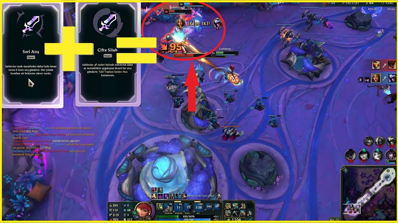 SİVİR AMA 1 VURUŞTA 7 KEZ VURUYOR EFSANE EKLENTİLER LOL YENİ OYUN MODU  #lol #leagueoflegends