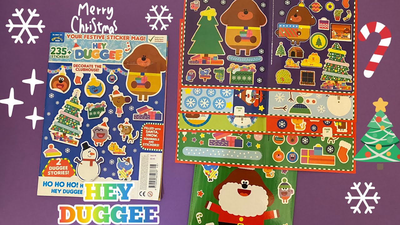HEY DUGGEE CHRISTMAS MAGAZINE (BUMPER STICKER PACK)🎄🎁🥰🤩