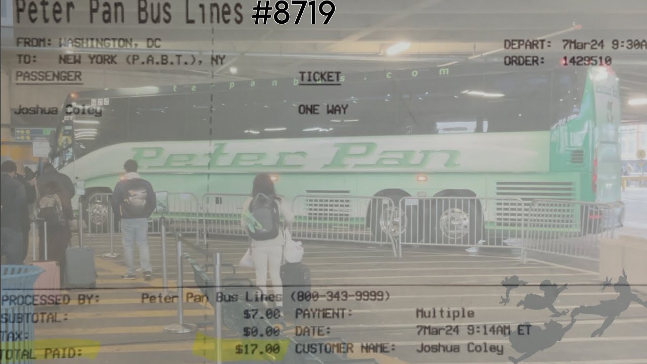 *[FULL BUS JOURNEY!]* Peter Pan #8719 Ride on the 2023 MCI J4500!