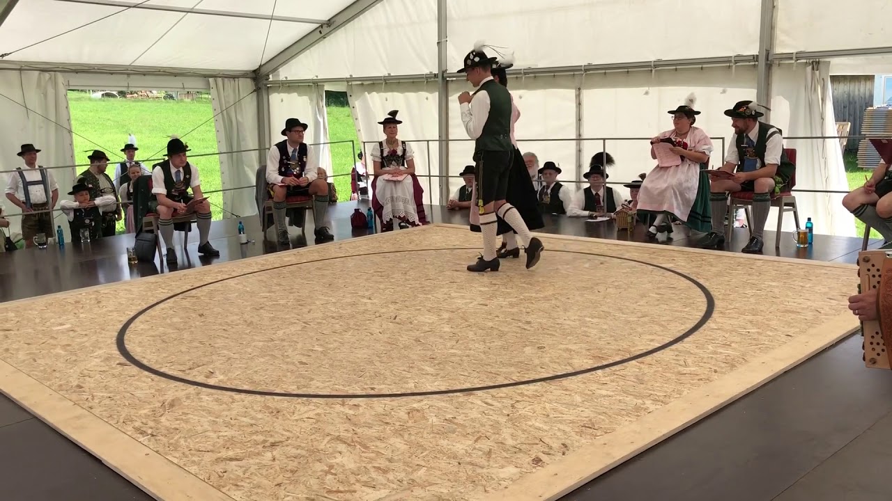 One of our beautiful young dancers competing at the 84. Allgäuer Gautrachtenfest in Haldenwang, DE