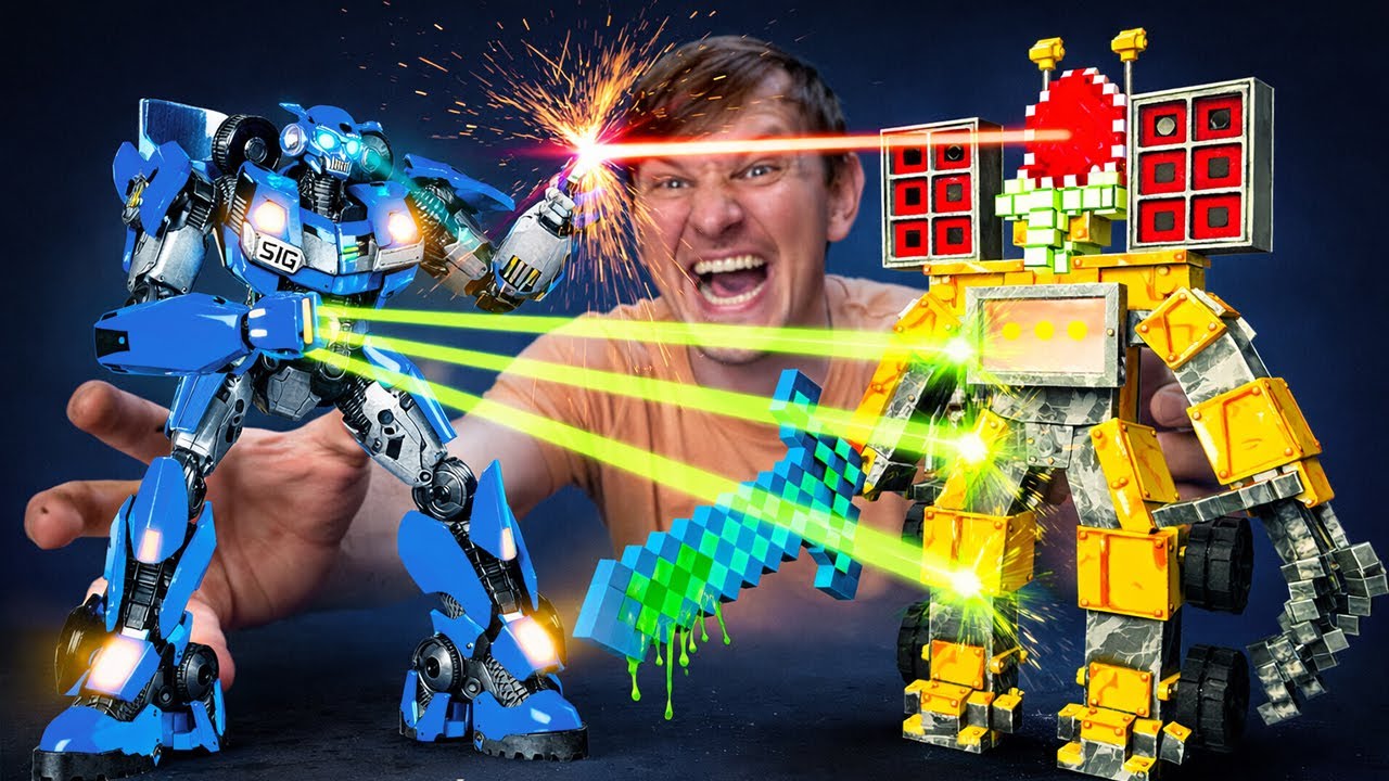 💀 Гигантские трансформеры из Minecraft против ВСЕГО! Они ожили!