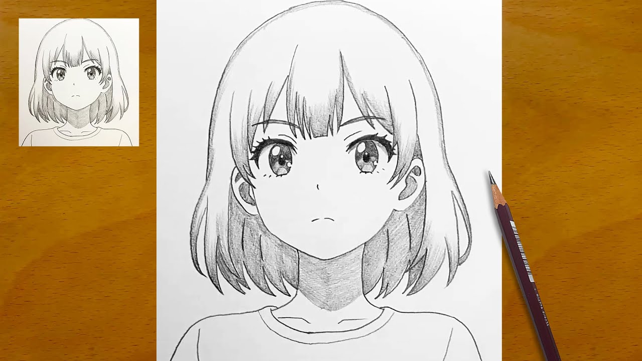 Anime Girl Pencil Drawing || How to Draw Anime Face Step by Step || Easy Tutorial