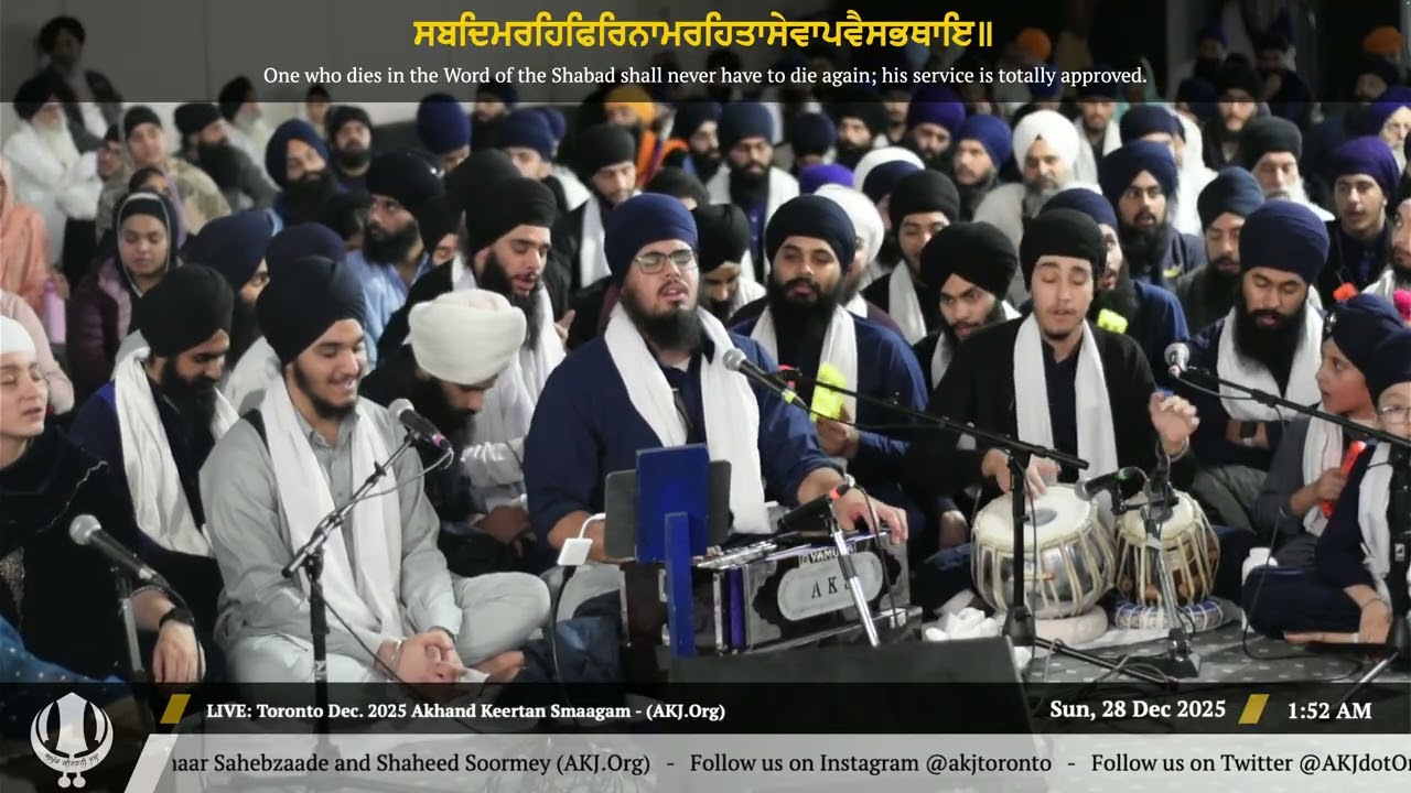084 Bhai Asheispal Singh Jee Connecticut Raensabayee Keertan Toronto Dec 2025 Akhand Keertan Smaagam