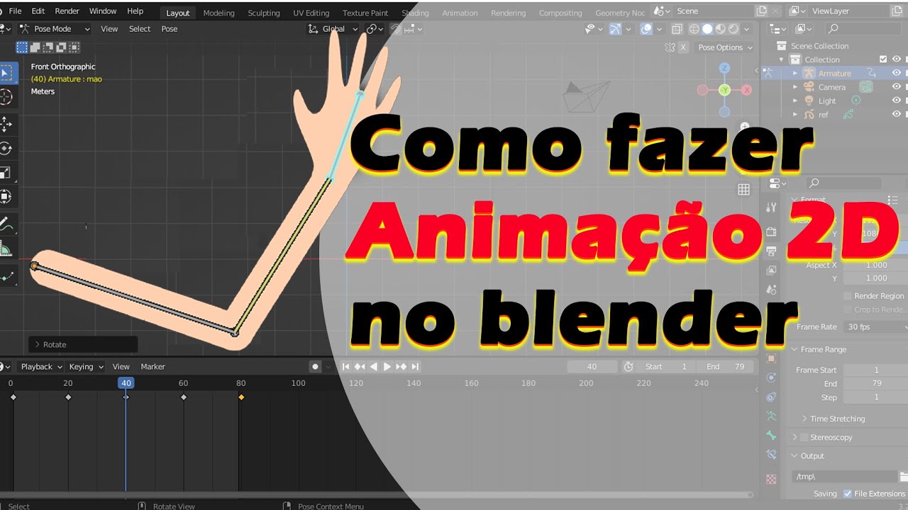 Como fazer animação 2D no blender