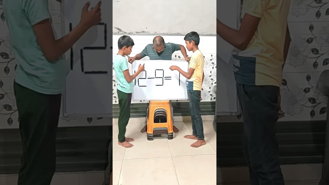 समीकरण ठीक करो | 12-9=1 को सही करो | #howtosolveapuzzle #puzzletricks #hindipuzzles #puzzlegames